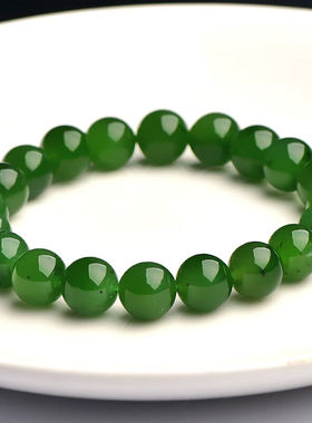 千载一玉新年礼物和田玉手链男女款玉石手串珠宝手饰【款一碧玉约