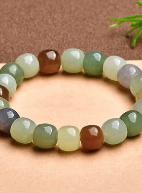 千载一玉新年礼物和田玉手链男女款玉石手串珠宝玉器手饰多宝款约