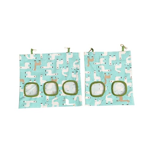 兔子草袋防浪费悬挂式吃草神器小仓鼠荷兰猪干草喂食器豚鼠食草架 - 图2