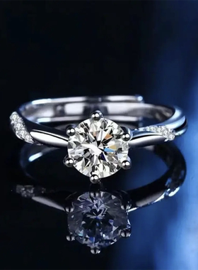 other女纯银日韩莫桑石戒指