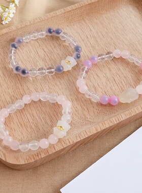 天然荔枝冻糖心玛瑙手链女新中式趴趴兔小熊水晶手串原创青春国潮