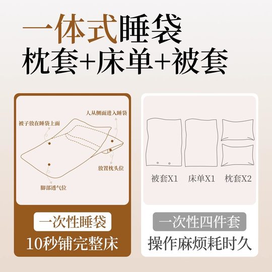 Disposable thickened portable dirty sleeping bag for travel and business trips