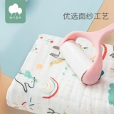 Летнее хлопковое марлевое мягкое детское прохладное одеяло для младенца, банное полотенце, хорошо впитывает воду