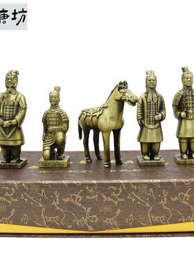 马俑摆件纪念品手办铜车马西安考古挖掘玩具模型工艺品礼盒装