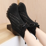 Высокие короткие сапоги, сетчатые универсальные ботинки, из натуральной кожи