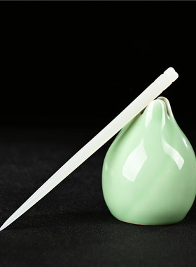 和田白玉玉簪子彩玉发簪古风发钗百搭古典汉服成人礼碧玉玉笄发饰