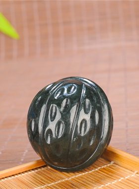 玉石匠和田青玉核桃手把件 核桃健身球手玩件新疆和田玉文玩把玩