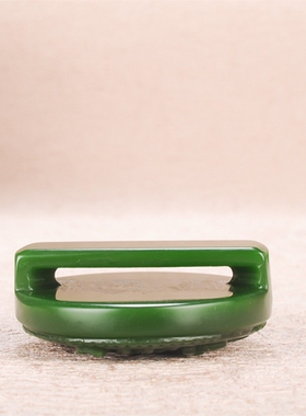 玉石匠新疆和田玉碧玉精雕龙头皮带扣 碧玉菠菜绿腰扣腰饰挂件