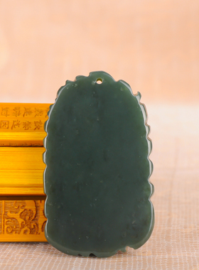 锦玉轩新疆和田玉青玉龙牌吊坠男士款游龙戏珠挂件生肖龙玉牌项链