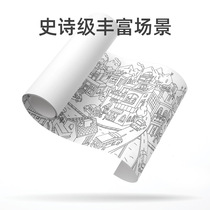 mideer miraffe child graffiti themed scene painting painted paper baby graffiti fill color painting ten meters long roll