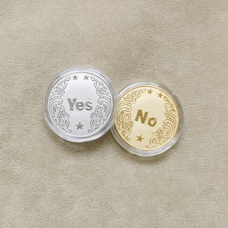 YES/NO决策币把玩幸运许愿币道具玩具创意礼品纪念币小众高级礼物 - 图1