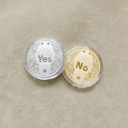 YES/NO决策币把玩幸运许愿币道具玩具创意礼品纪念币小众高级礼物 - 图0