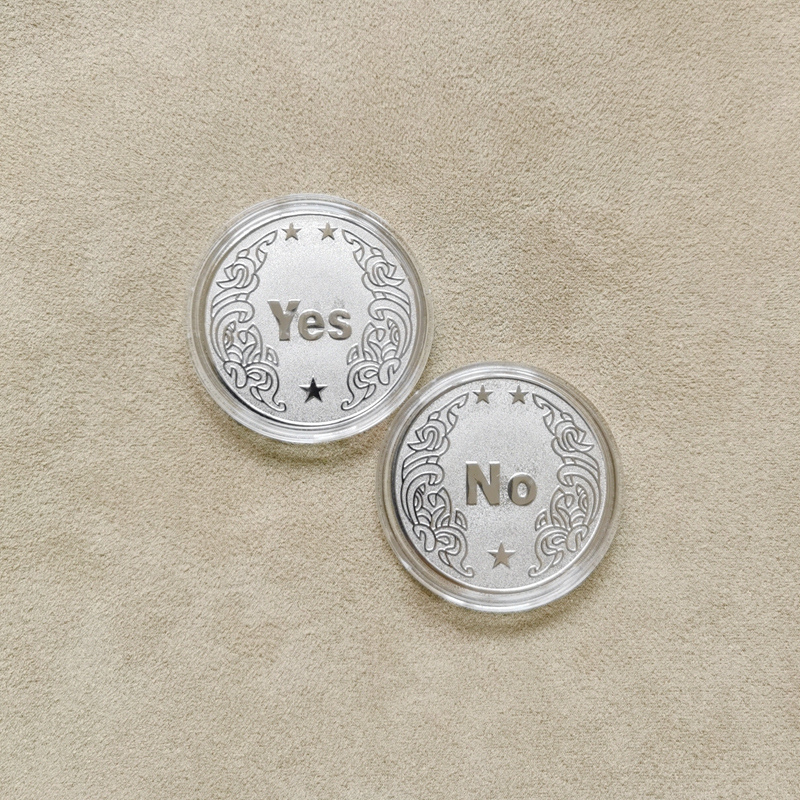 YES/NO决策币把玩幸运许愿币道具玩具创意礼品纪念币小众高级礼物 - 图2