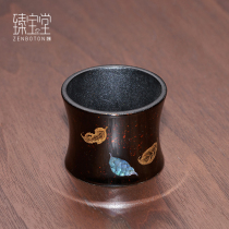 Zhen Bao Tang Pure Copper Cover Pure Handmade Big Lacquer Snail Platinum Osmanthus Tea Leaking Silver Pot Rack Tochinese Tea Tea Red Copper Accessories