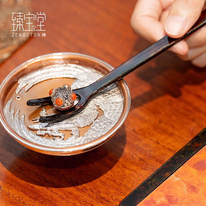 臻宝堂大漆葫芦形茶夹壶挑纯手工铜质壶盖叉银壶铁壶茶壶茶具配件,淘宝优惠券,粉丝福利购,淘宝优惠卷