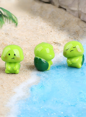微景观创意可爱卡通 diy装饰品小乌龟 配件迷你桌面树脂小摆件