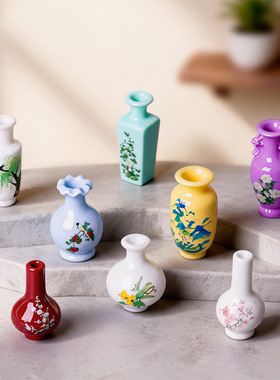 创意新品山水花鸟瓶摆件 diy园艺造景家居装饰电视柜装饰摆件