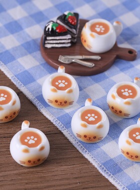 可爱迷你猫咪猫爪咖啡杯小摆件