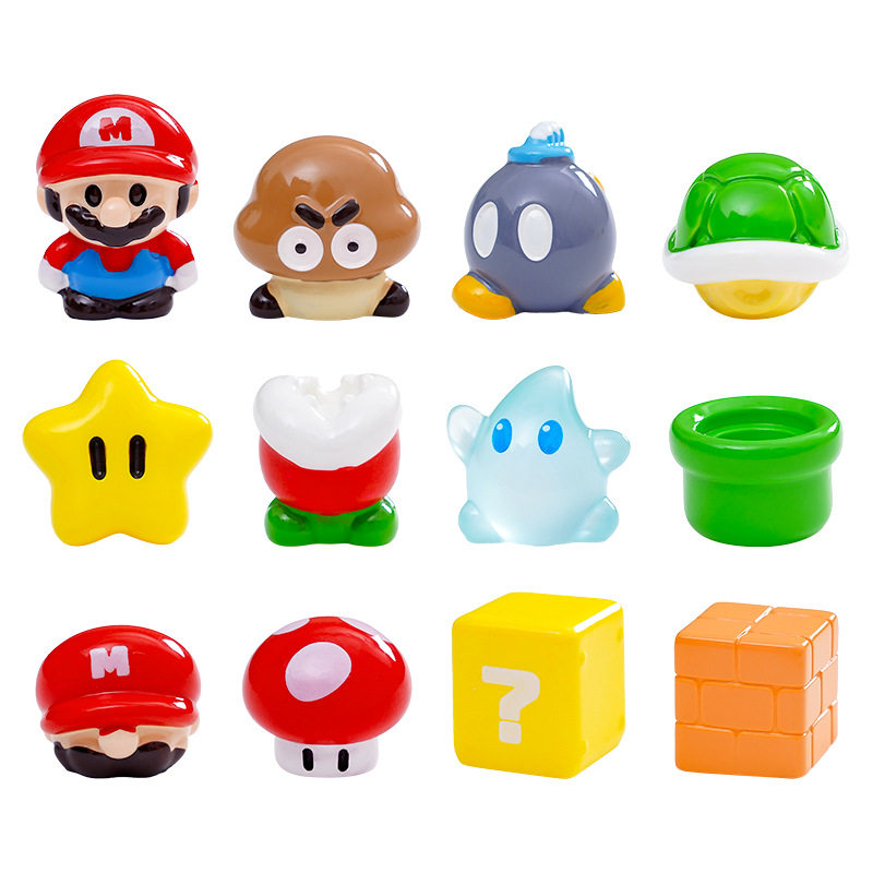 可爱卡通超级玛丽马里欧萌粒 diy装饰品工位治愈系解压桌面小摆件,淘宝优惠券,粉丝福利购,淘宝优惠卷
