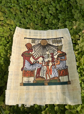 手绘太阳神赐福万物埃及旅游纪念品纸莎草纸画沙草画草纸画伴手礼