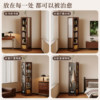 Rotating bookshelf floor-standing storage rack multi-functional perforated board bookcase non-solid wood living room bedroom dressing full-length mirror