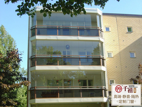 千禧门窗无框全景折叠窗封阳台移动窗户落地玻璃全开窗铝合金封窗 - 图1