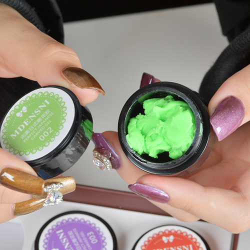 雕花胶美甲12色 包邮 全套 雕花胶美甲5d雕花泥 立体 造型3D立体 - 图1