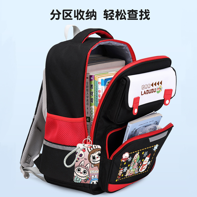 拉布布书包女小学生可爱labubu背包高颜值大容量护脊儿童双肩包男 - 图1