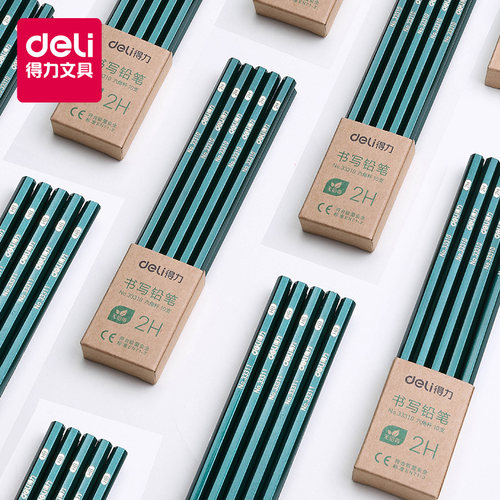 得力2b铅笔小学生2比铅笔考试专用素描铅笔儿童幼儿园铅笔hb铅笔2h铅笔答题卡笔无味绘画学生用品批发包邮 - 图0
