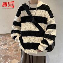 Yagu (YAGU) sweater mens autumn winter thickened trend beating bottom and lazy wind leisure jacket easy for teenagers