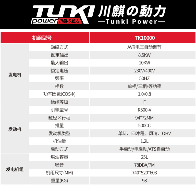 小型汽油发电机8千瓦自动启动关机10kw单三相220v无人值守自启停