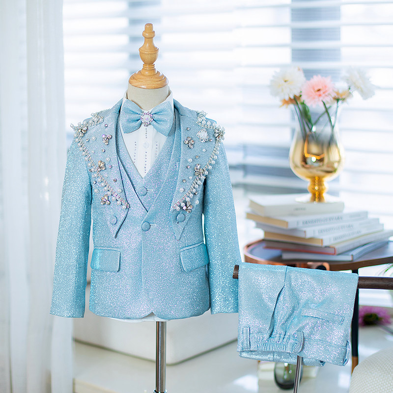 儿童西装套装高端重工模特走秀潮服男童礼服主持小西服钢琴演出服,淘宝优惠券,粉丝福利购,淘宝优惠卷