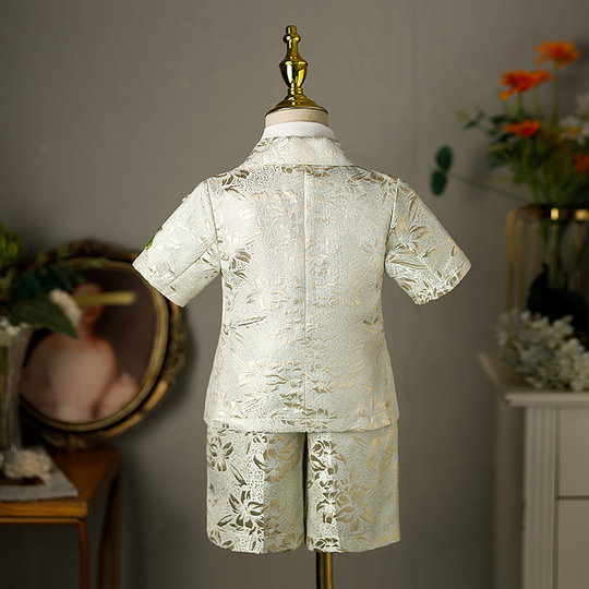 男童西装套装潮服高端儿童礼服帅气模特走秀主持人男孩钢琴演出服