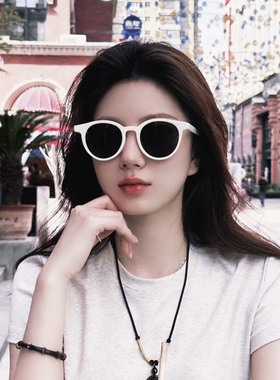 光野白色韩系眼镜可配度数墨镜女