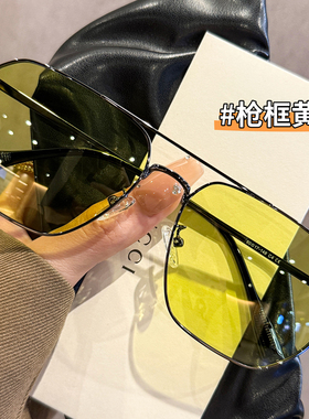痞帅风双梁偏光墨镜男150mm飞行