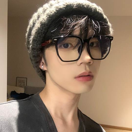 复古超轻木纹黑框近视眼镜男专业可配度数散光镜片防蓝光眼睛架女