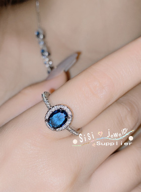 SIsi时尚高级仿碧玺鸽血红戒指女 镀18k微镶精工尖晶指环直播