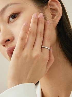 为爱加冕对戒S925纯银情侣戒指时尚女小众设计简约爱心情人节饰品