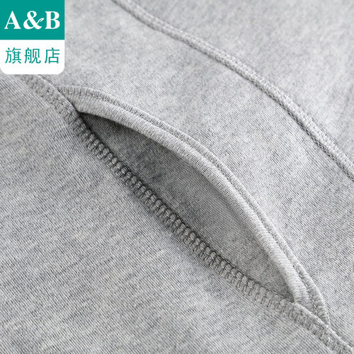 A＆Bab内衣男士秋裤薄款纯棉高腰打底保暖棉毛裤旗舰店官网T007 - 图3