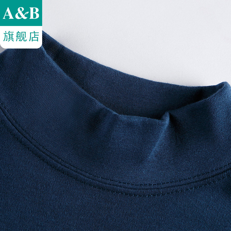 A＆Bab内衣男士保暖单件上衣薄款纯棉半高领内穿贴身棉毛衫T667,淘宝优惠券,粉丝福利购,淘宝优惠卷