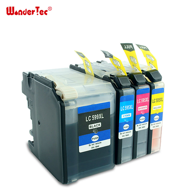 Wondertec 适用mfcJ2510墨盒 兄弟J3720墨盒 兄弟J3720 J3520喷墨打印机墨盒 J3720墨水盒 599BK 597BK黑彩色 - 图0