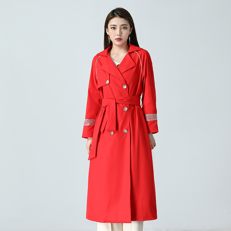 秋新款长款工装外套 20 品牌折扣女装 007 韩版系带风衣 甄选好物 秋新款长款工装外套 20 品牌折扣女装 007 韩版系带风衣 甄选好物