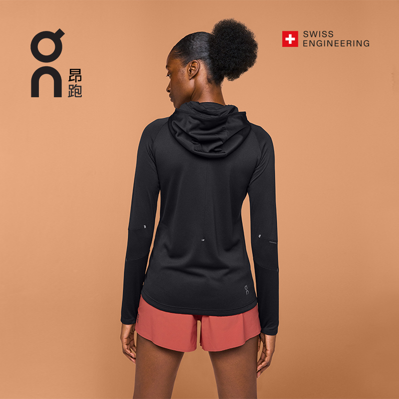 On昂跑 Climate Zip Hoodie 女款拉链款跑步连帽衫 - 图3