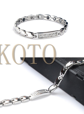 正品特价台湾koto情侣白钢手链