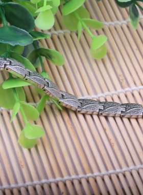 正品促销台湾KOTO 白钢情侣对链 日韩风 防辐射女健康磁手链