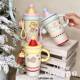 Large-capacity thermos cup for girls with good looks 2026 new cute straw cup office portable coffee cup