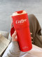 Thermos coffee cup handy cup stainless steel car cup