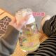 Sippy cup for girls, glass water cup for pregnant women, high temperature resistant, gravity ball, portable, drinking water while lying down
