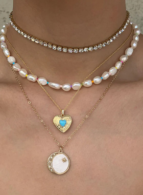 英国TopWhitins小众设计爱心相盒吊坠项链开合桃心吊坠锁