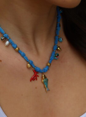 英国george melis海边多巴胺项链海螺珊瑚爱心巴洛克珍珠小鱼